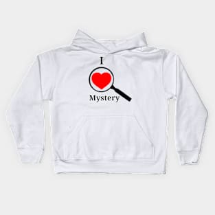 I <3 Mystery Magnifying Glass red Kids Hoodie